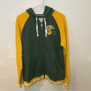Green Bay Packers NFL Pro Line Fanatics Full Zip Hoodie- Medium
